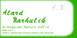 alard marhulik business card